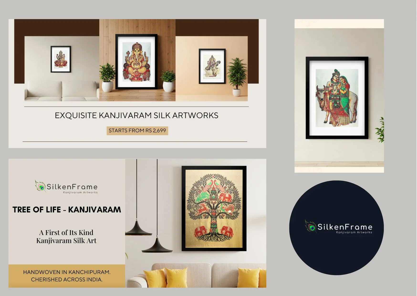 Buy Venkateswara Framed Decor India – Exquisite Silk & Kanjivaram Artworks Buy Venkateswara Framed Decor India – Exquisite Silk & Kanjivaram Artworks
